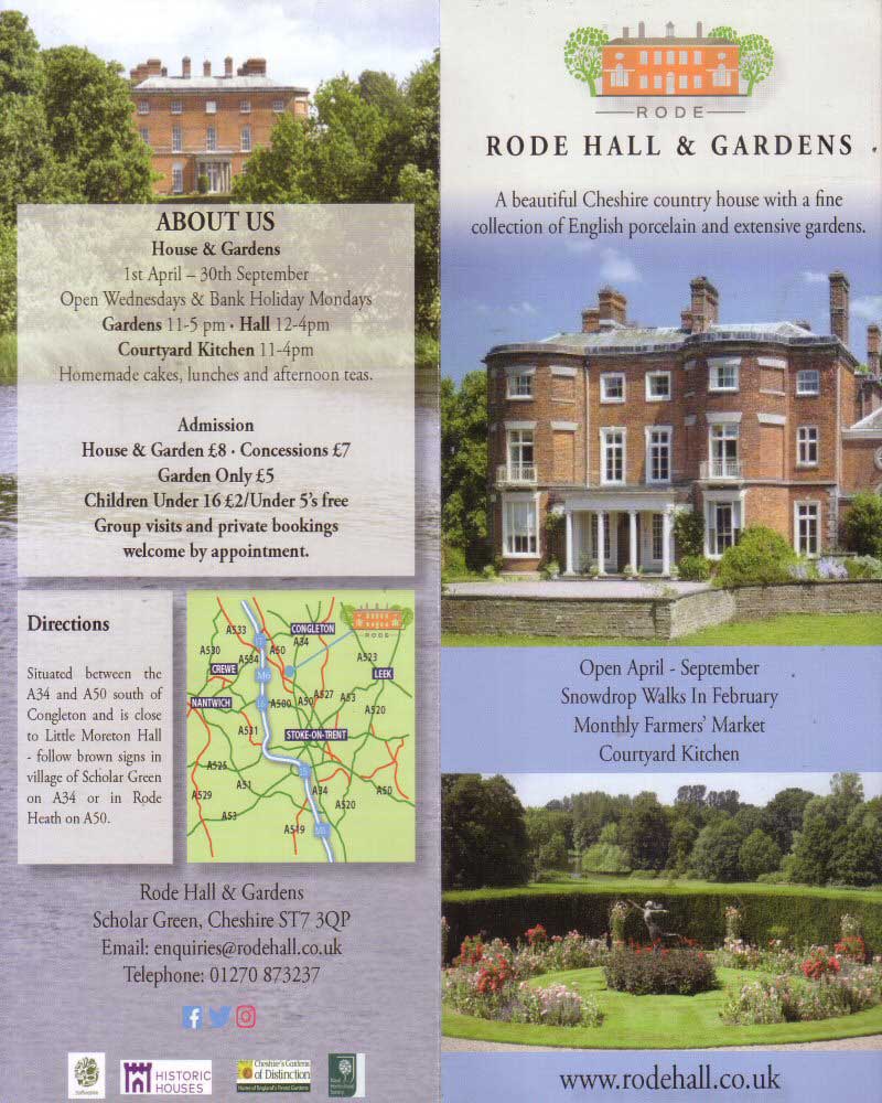 Chestertourist.com - Rode Hall Cheshire Page One